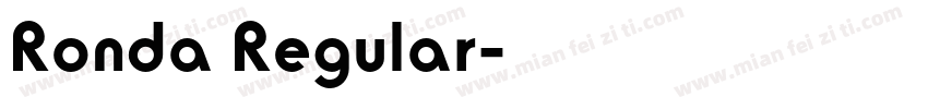 Ronda Regular字体转换